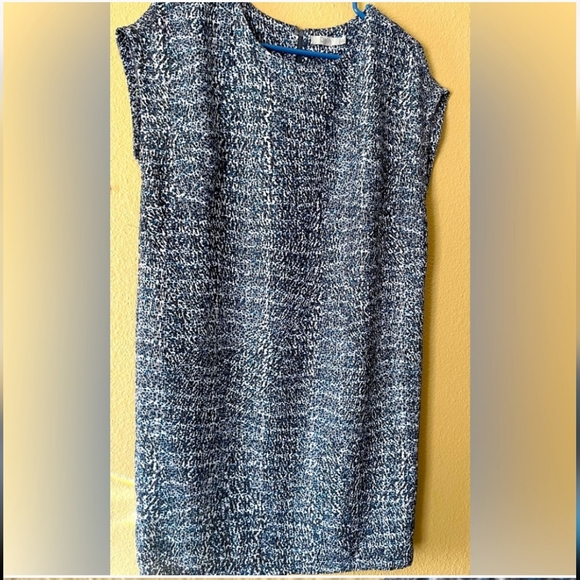 Dalia Casual Dress, Blue/Gray, Sleeveless, Zip Back. Sz 8. NWOT - Picture 1 of 9